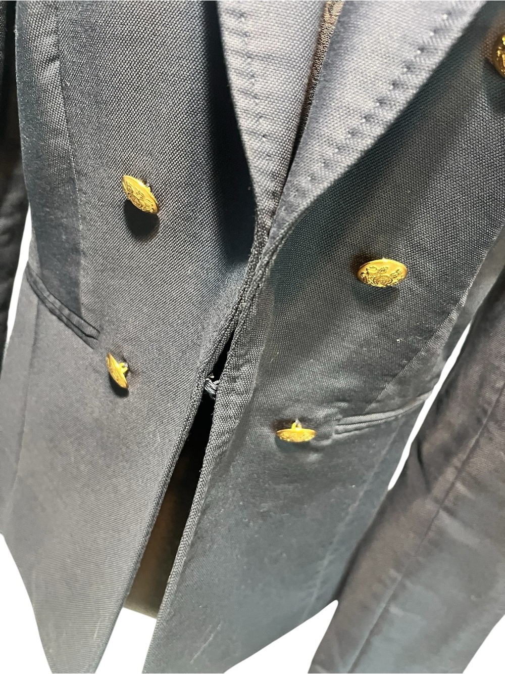 Vintage Banana Republic Navy Nautical Blazer Cotton Lined 2012 Coastal Ivy Size - Picture 2 of 9